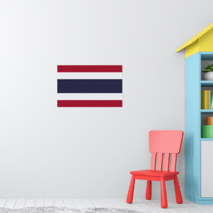 Póster con bandera de Tailandia