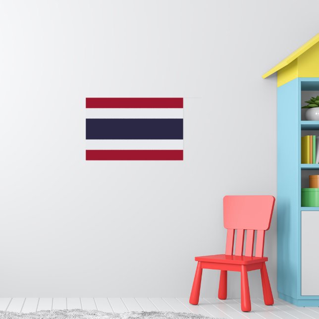 Póster con bandera de Tailandia (Guardería 1)