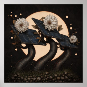 Póster Con cable al sol - Poster de Solarpunk