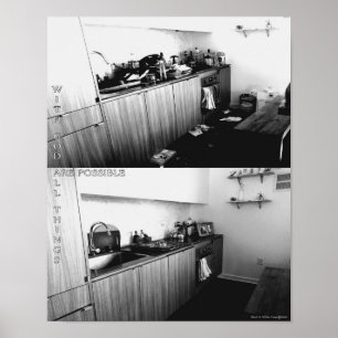 Póster Con Dios todas las cosas son posibles, antes y des