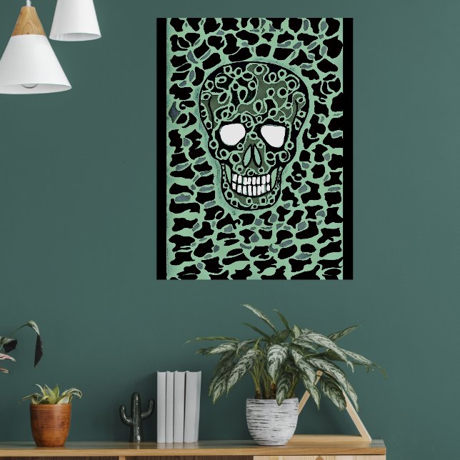 Póster con diseño de calavera (Salón 1)