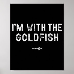 Póster Con El Traje De Pescado Dorado Perezoso Halloween