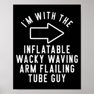 Póster con El Tubo Ondeante Agitando El Brazo Inflable Lo