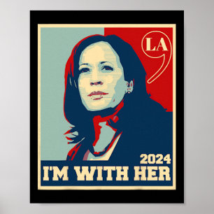 Póster Con Ella Kamala Vota Por 2024 Presidenta Kamala-ha