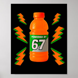 Póster Con Energía de 67 Aura Divertido 6 7 Meme Seis Sie