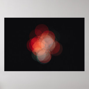Póster con fotografía efecto bokeh