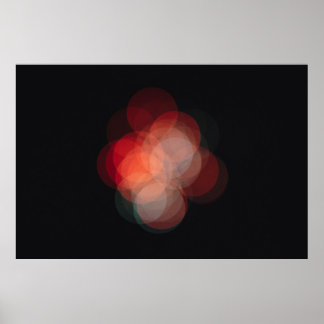 Póster con fotografía efecto bokeh