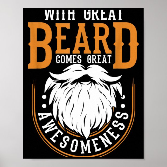 Póster Con Gran Barba Viene Gran Impresionante (Frente)