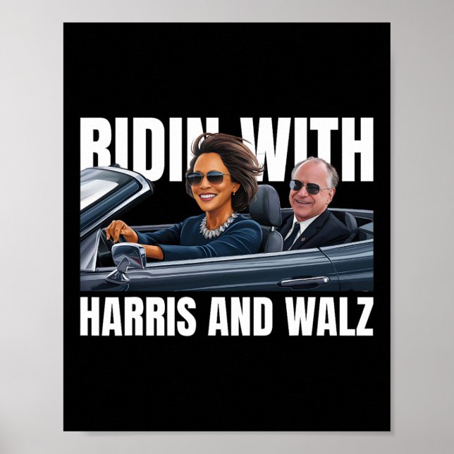 Póster Con Harris y WAlzheimer Presidente Kamala Harris (Frente)