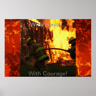 Póster Con Honor. ¡Con coraje!