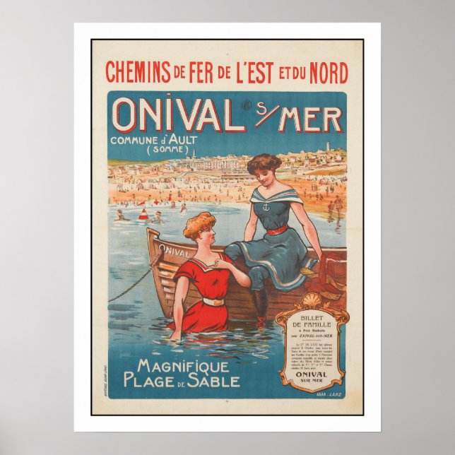 Poster con impresión de verano de época de Francia (Frente)