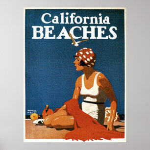 Poster con impresión en California de época