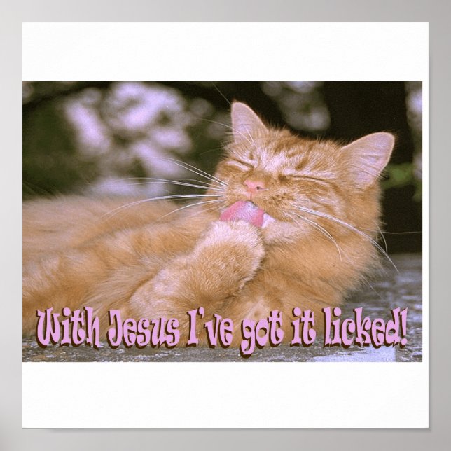 Póster Con JESÚS Lo Obtuve Licenciado (Frente)