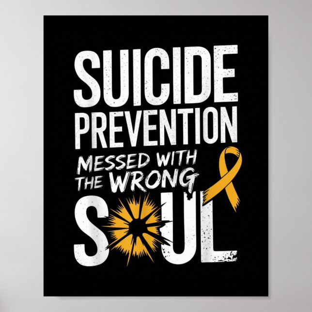 Póster Con la Alma Equivocada Prevención del Suicidio Con (Frente)