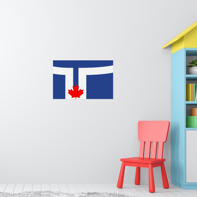 Póster con la bandera de Toronto, Canadá (Guardería 1)