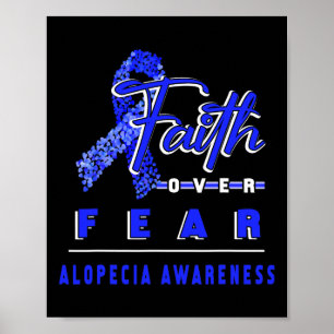 PÓSTER CON LA CONCIENCIA DE ALOPECIA LA FE SIEMPRE SUPERA