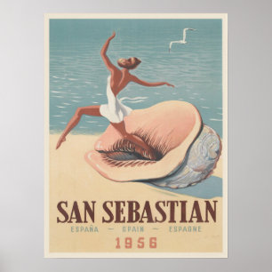 Poster con la impresión de la publicidad de San