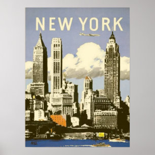 Poster con la impresión fresca de Nueva York del