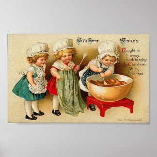 Póster Con la mejor carta de horneado para niños