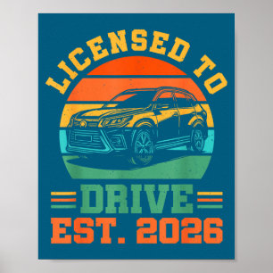 Póster Con Licencia Para Conducir Nuevo Conductor 2026 Ch