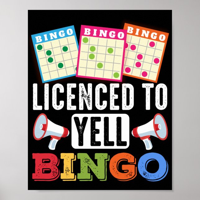Póster Con Licencia Para Gritar Un Divertido Apuestas Afo (Frente)