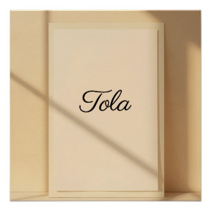 Póster con nombre moderno de Tola – Impresión pers
