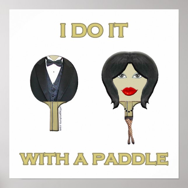 Póster Con Paddle Ping Pong (Frente)