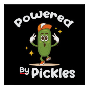 Póster Con Pickles De Poder Comida Pepino Divertido