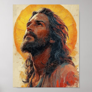 Póster con retrato de Jesús manso - Cristiano pací