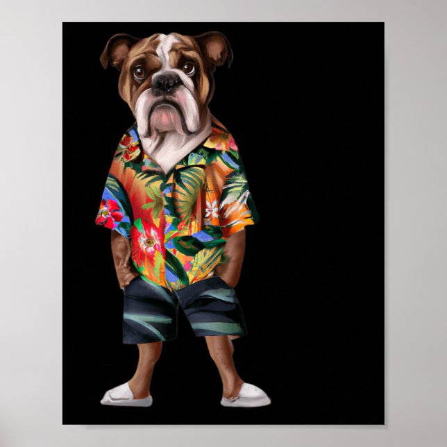Póster Con Un Hawai Y Cortos 1 (Frente)