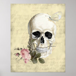 Póster Con un rosa entre mis dientes