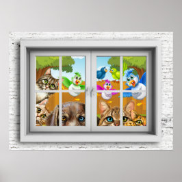 Póster con vista a la ventana