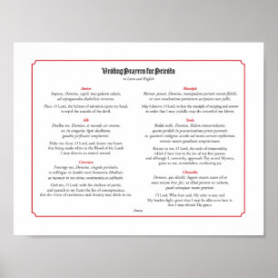 Póster Conceder los rezos para los sacerdotes en latino e