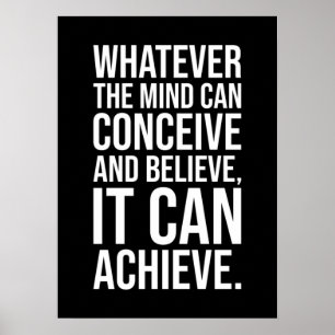 Póster Conceive, Believe, Achieve - Success Motivational