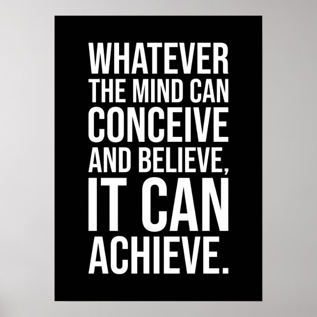 Póster Conceive, Believe, Achieve - Success Motivational (Frente)