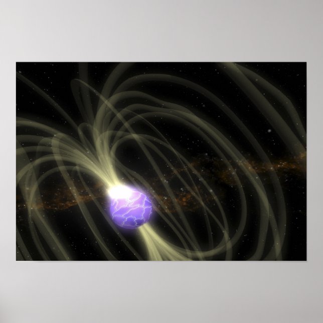 Póster Concepción artística de la magneta SGR 1806-20 (Frente)