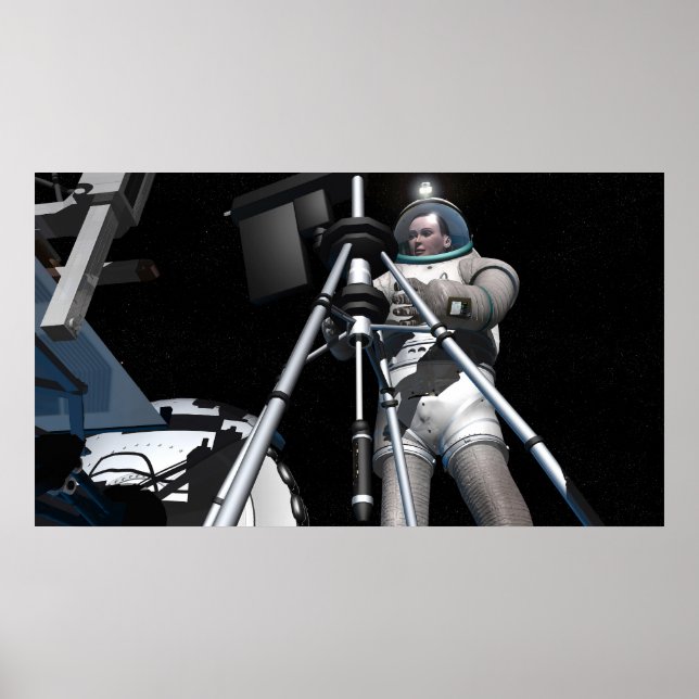 Póster Concepto artístico de la futura exploración espaci (Frente)