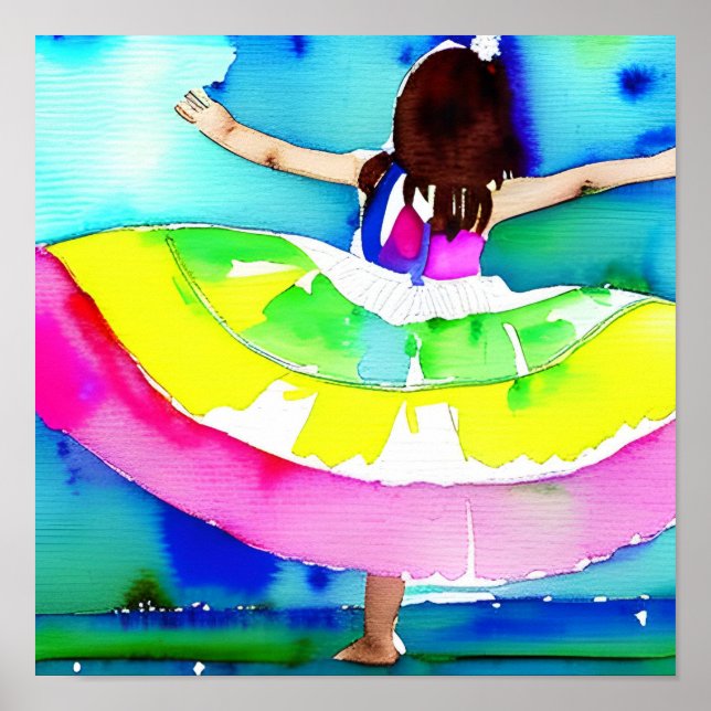 Póster Concepto de baile Chica Art (Frente)
