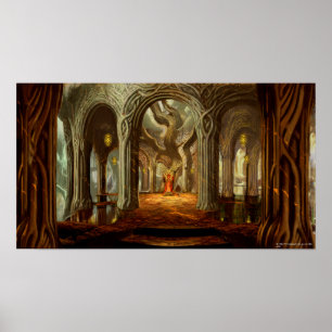 Póster Concepto de habitación de árbol de bosque