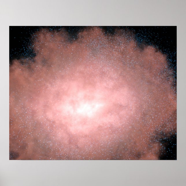 Póster Concepto de qué galaxia polvorienta y brillante (Frente)