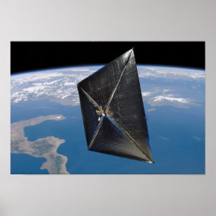 Póster Concepto del artista de NanoSail-D en espacio