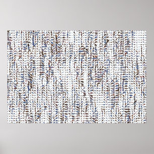 Póster Conceptual background leaves drawing pattern. Styl