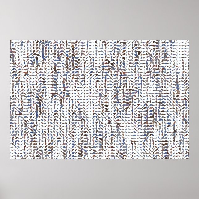 Póster Conceptual background leaves drawing pattern. Styl (Frente)