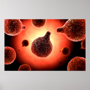 Póster Conceptual Image Of Plasmodium Causing Malaria 1