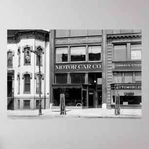 Póster Concesión de coche antigua, 1900s tempranos