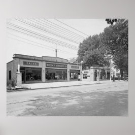 Póster Concesionario de automóviles, 1926. Foto antigua