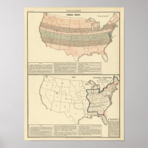 Póster Concesiones originales de 1776 áreas establecidas