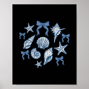 Póster Concha Caracola Lazo Verano Hawai Playas De Vacaci