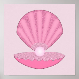 Póster Concha de ostión y Pearl