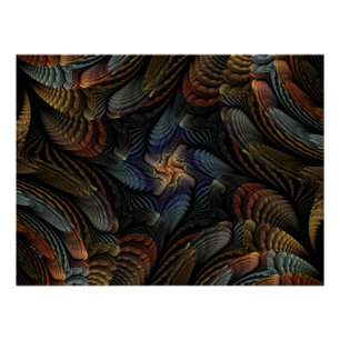Póster Conchas Marinas Abstractas